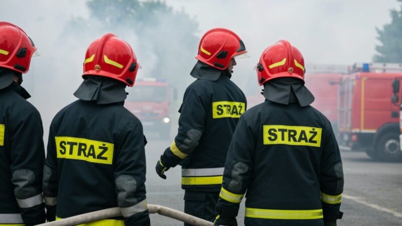 Pożar traw w Dobrej: Strażacy stają na wysokości zadania