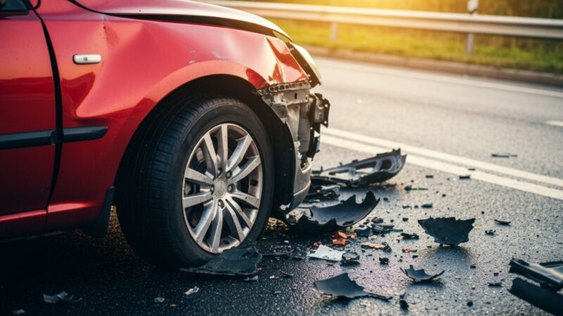 Wypadek w Dobrej: Kierowcy, zachowajcie ostrożność na śliskich drogach!