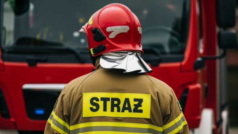 Strażacy w Dobrej uczą dzieci o bezpieczeństwie i swojej pracy